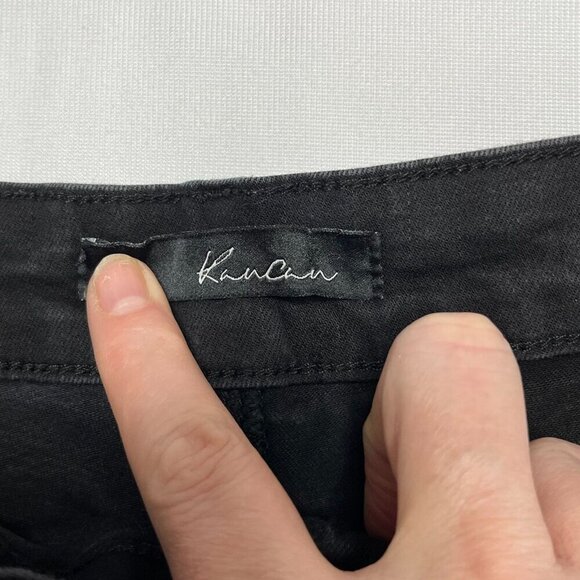 KanCan Distressed Black Jean Shorts Size 29 - Picture 3 of 6